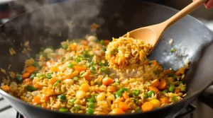 Je prépare ce riz sauté carottes-poireau à la sauce soja dès que je veux un dîner healthy express